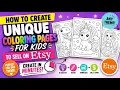 Create Unique Kids Coloring Pages in Minutes with Canva Sell on Etsy