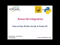 Power BI Integration with Python - How to execute Python script in Power BI