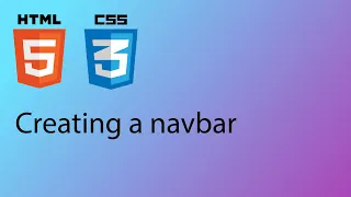 HTML CSS 2020 Tutorial 35 - Creating a simple navbar menu