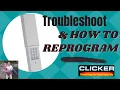 Troubleshoot Reprogram Universal Clicker Exterior Wall Mount Garage Door Opener