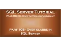Over clause in SQL Server