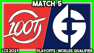 THE TRISTANA (LCS 2021 CoStreams | Playoffs: Worlds Qualifier | Match 5: 100 vs EG)