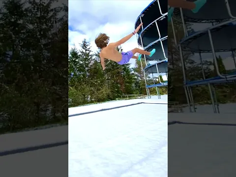 TRAMPOLIN vs SCHNEE!
