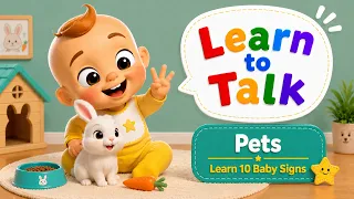 Pets Baby Sign Language | Learn 10 Baby Signs | Learn to Talk