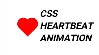 Create Animated Heart using HTML and CSS Infinite Heartbeat Pure CSS Heartbeat Animation