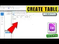 How to Create Table in LibreOffice Base