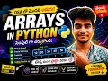 Python Arrays Explained Simply DSA Series Episode 1 Telugu