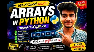Python Arrays Explained Simply DSA Series Episode 1 Telugu