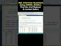 SQL interview questions Find 2nd highest lowest salary using dense - rank