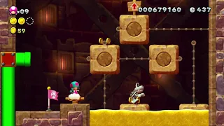 New Super Mario Bros U Deluxe Layer-Cake Desert- Stoneslide Tower all STAR coins