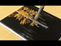 How to draw a Forest on Black Canvas Acrylic Painting for Beginners