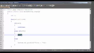 Continue and Break Statement In Java Tamil