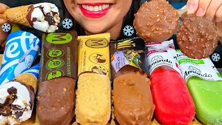 asmr chocolate ice cream party magnum ferrero cornetto nuii mukbang massive eating sounds