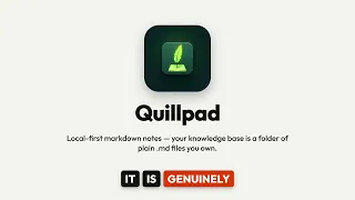 Quillpad Local-first markdown notes your knowledge base is a folder of plain md files you own