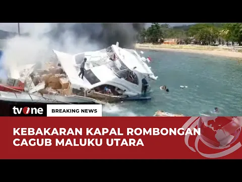 Kapal Rombongan Cagub Malut Terbakar Hebat!