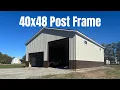 40x48x16 Post Frame Building Built to Last with Three Ply Laminated Columns