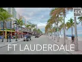 Fort Lauderdale Florida Sunset 4K Driving Tour Downtown Las Olas Beach Lauderdale-by-the-Sea
