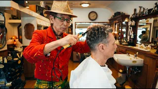 ๐ Did I Just Get A Punch Perm From This Old School 84-Year-Old Barber?! | Barber Shop Matsunaga ๐ฏ๐ต