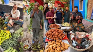 রহমতপুরের গ্রামীণ হাট ঘুরে কিনলাম দেশী রাওয়া মোরগ, সুপারি এবং টাটকা সবজি - খেলাম জিলাপি পিয়াজু ছোলা!