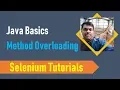 7 Java Basics for Selenium - Method Overloading