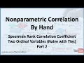 Nonparametric Correlation Spearman Correlation Two Ranked Ordinal Variables - Part 2