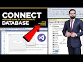 how to connect sql server database with visual studio with source code WFA C Urdu