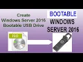 How to make bootable usb of windows Server 2016