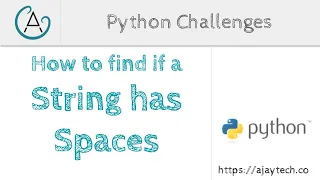 Python Challenges - Check if a sentence contains spaces