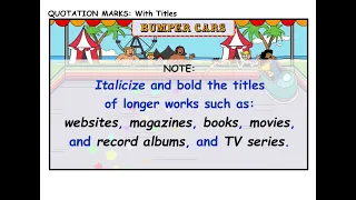 How to use Quotation Marks for TITLES in writing