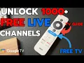 Watch 1000 Free Live Channels on Google TV Maximize with FREE TV Guide Buttons on Your Onn 4k