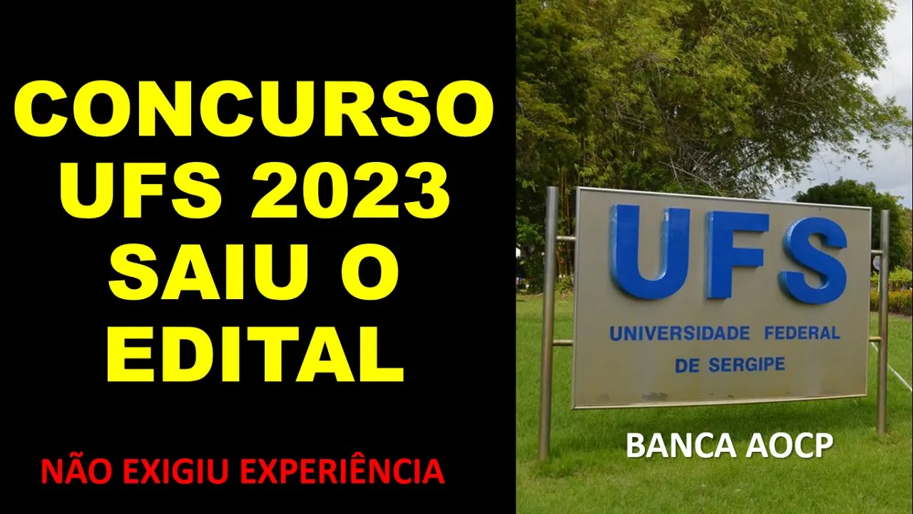 CONCURSO UFS 2023 -  ANÁLISE DO EDITAL #concursoufs