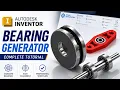Autodesk Inventor Bearing Generator Tutorial Master Standard Bearing Selection Placement