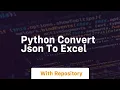python convert json to excel