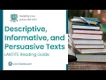 LANTITE Exam and ACER Test Prep Lesson 4 Descriptive Information and Persuasive Texts