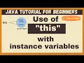 Use of this with instance variables Uses of this keyword in Java