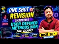 Chapter 5 User Defined Methods One Shot Revision ICSE Class 10 Computer Applications 2027 Board