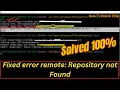 How to fix Repository not found error in GitHub GitHub Repository not found