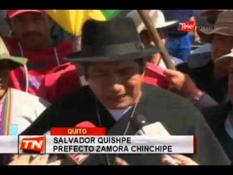 Marcha indígena llegó al sur de Quito