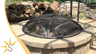 Sunnydaze Reinforced Steel Mesh Outdoor Fire Pit Spark Screen - Size Options