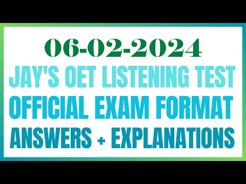 Download MP3 OET LISTENING TEST 06.02.2024 #oet #oetexam #oetnursing #oetlisteningtest