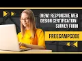 FreeCodeCamp - Survey Form Project Solution