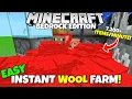 INSTANT WOOL FARM Tutorial 7 200 Minecraft Bedrock MCPE Xbox PS5 PC