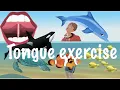 Oral motor exercises for kids for the TONGUE Suck Click with Dolphin Speech-Language Pathology