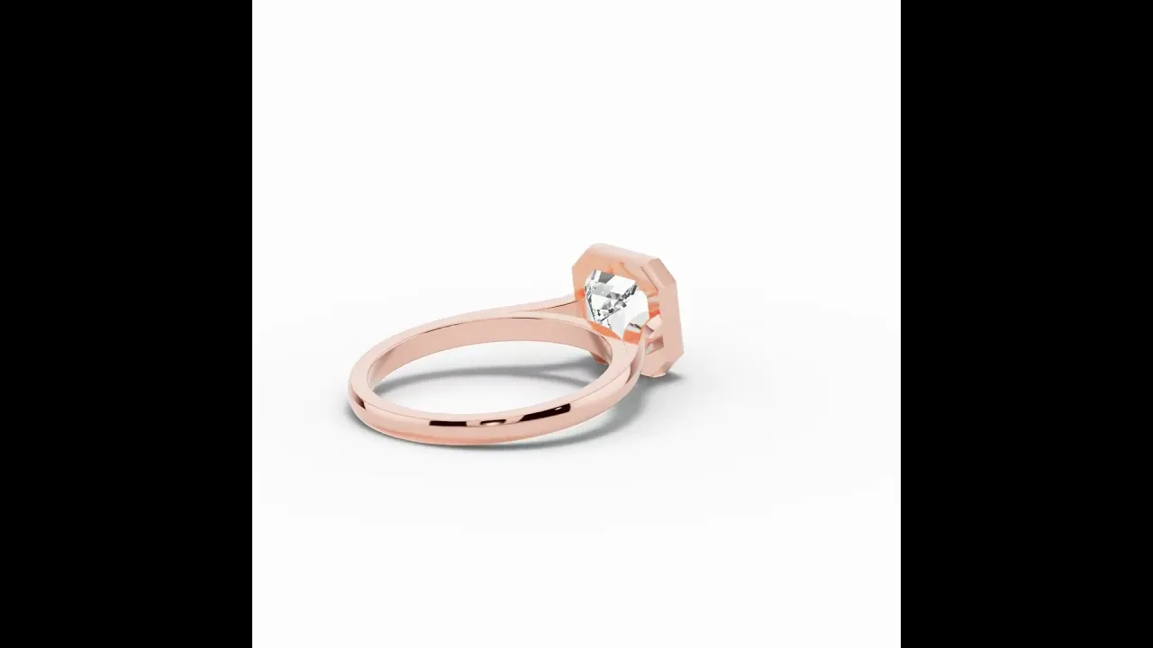 Asscher Lumière Bezel Solitaire