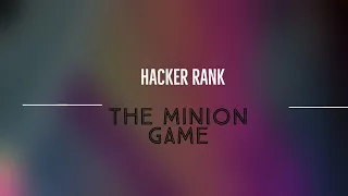 HackerRank - The Minion Game sollution