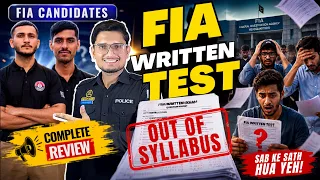FIA Written Test 2026 Review Was the test out of syllabus