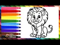 Draw And Color A Lion Drawings For Kids