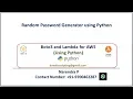 Random Password Generator using Python AWS Automation with boto3 of Python