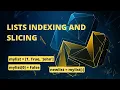 3 2 List Indexing and Slicing