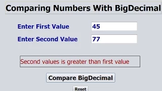 Comparing BigDecimal in Java NetBeans